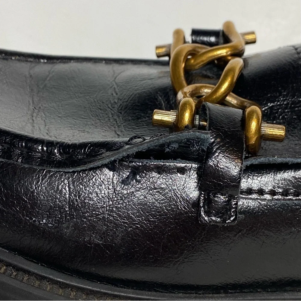 Steve Madden Karmine Black Leather Loafer 10M